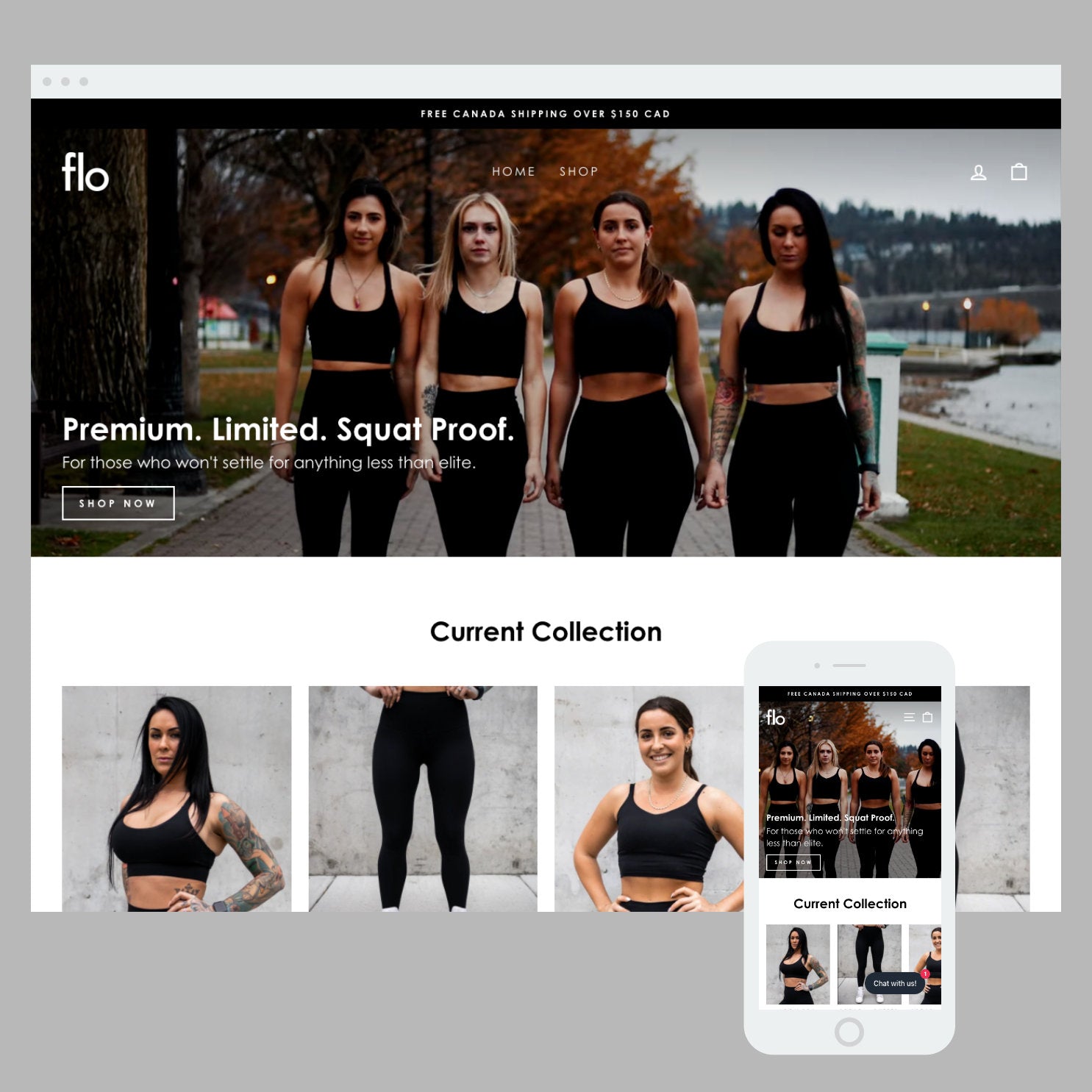 Flo Athletica: Shopify store by Cooee Commerce