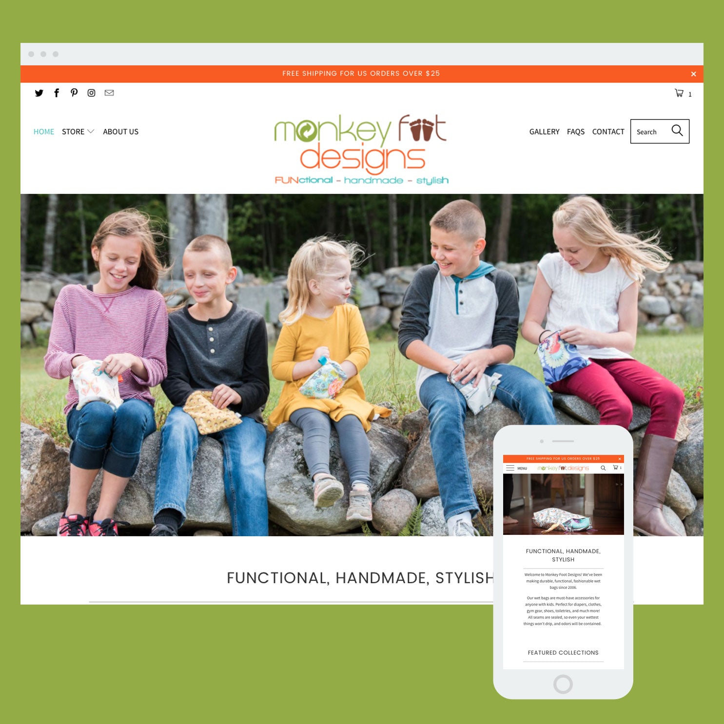 Monkey Foot Designs: Shopify store by Cooee Commerce
