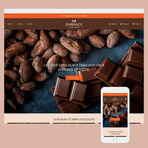 Embrace Chocolate: Shopify store by Cooee Commerce