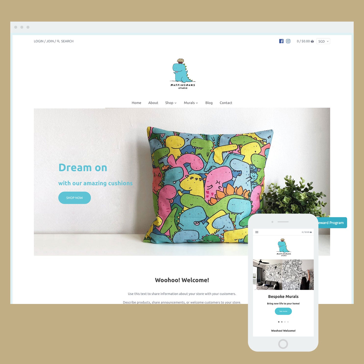 Muffinsaurs: Shopify store by Cooee Commerce