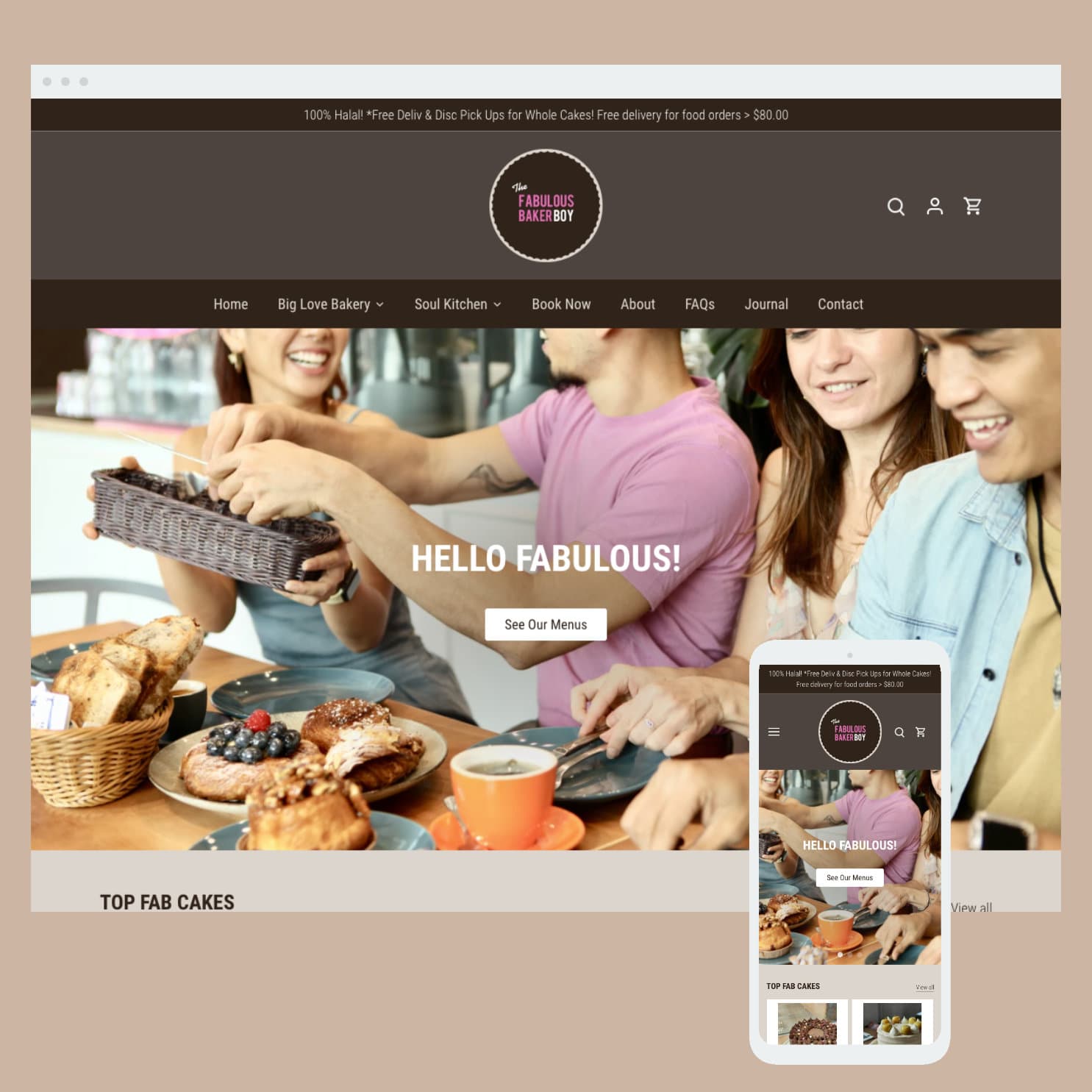 The Fabulous Baker Boy: Shopify store by Cooee Commerce